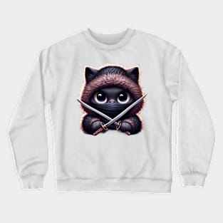 Ninja Cat The Adorable Assassin Crewneck Sweatshirt